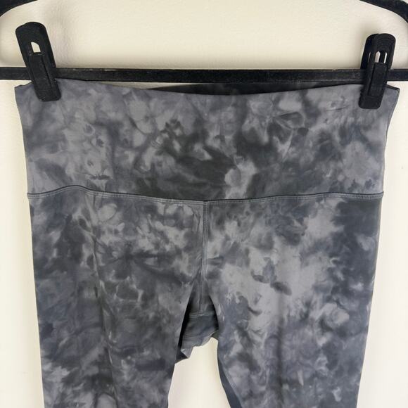 Lululemon Align Womens High Rise Diamond Tie Dye Dark Grey Crop 22" Leggings 12 - Picture 3 of 9
